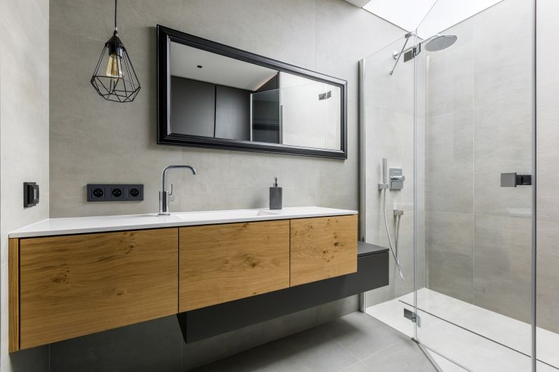 Modern Bathroom with Floating Cabinets